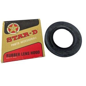 Vintage New Star-D 55mm Collapsible Rubber Lens Hood Made in Japan Photo Product